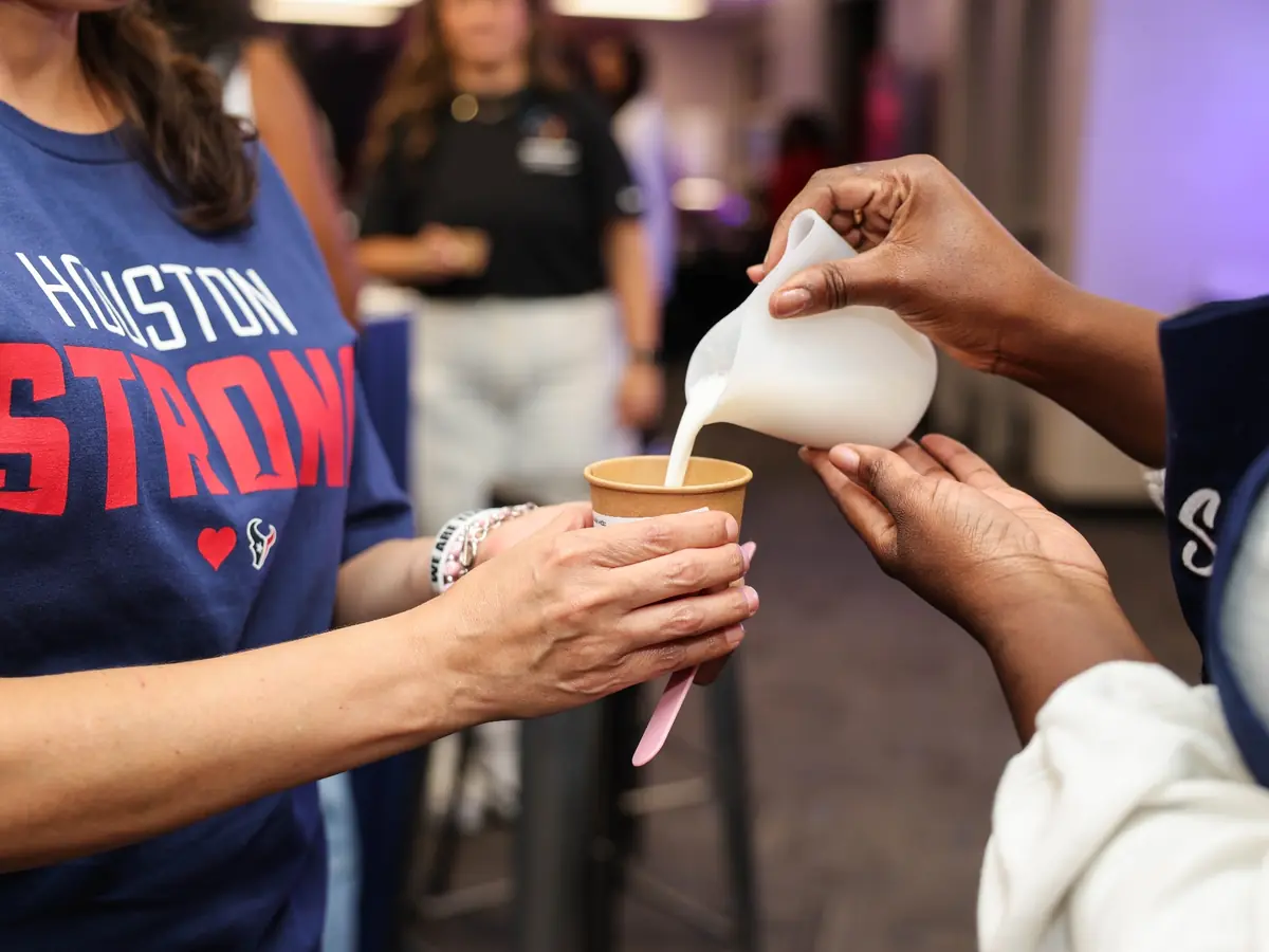 Hands working together during a Super Power Soap workshop.